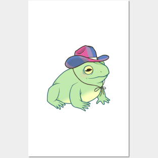 Bisexual Pride Cowboy Frog Posters and Art